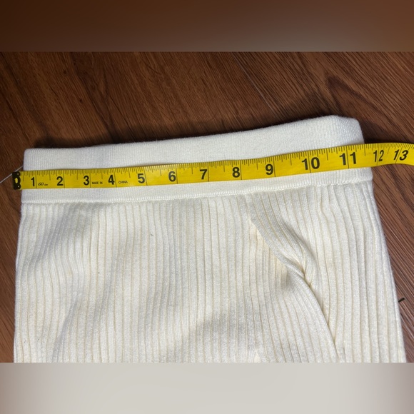 Maeve Women’s XS Cream Ivory Rayon Knit Midi Skirt Braided Detail Chic Style - Picture 7 of 8